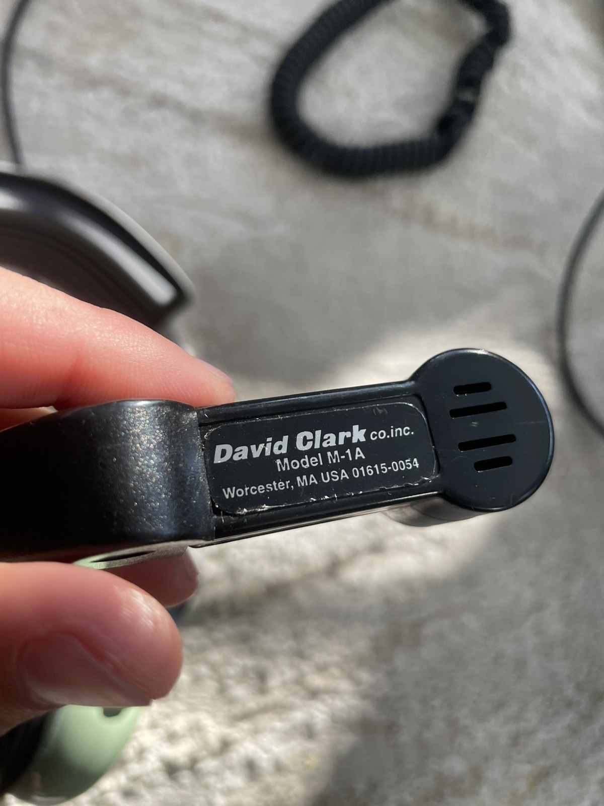 David Clark Model M-1A Aviation Pilot Headphones