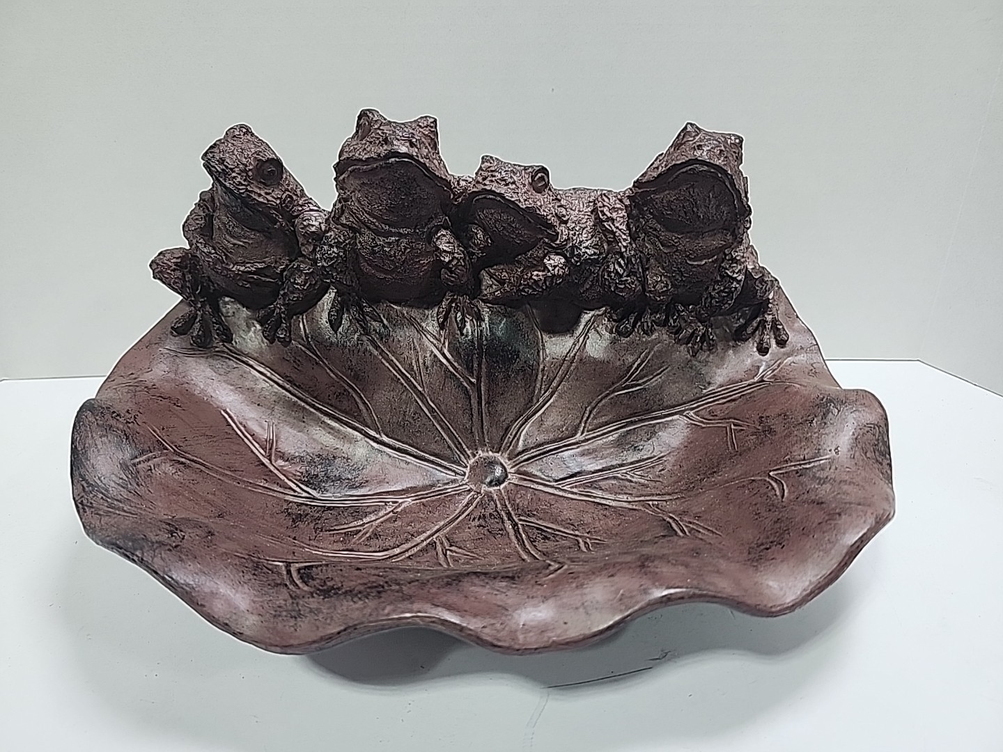 Frog Shelf Birdbath Home Garden