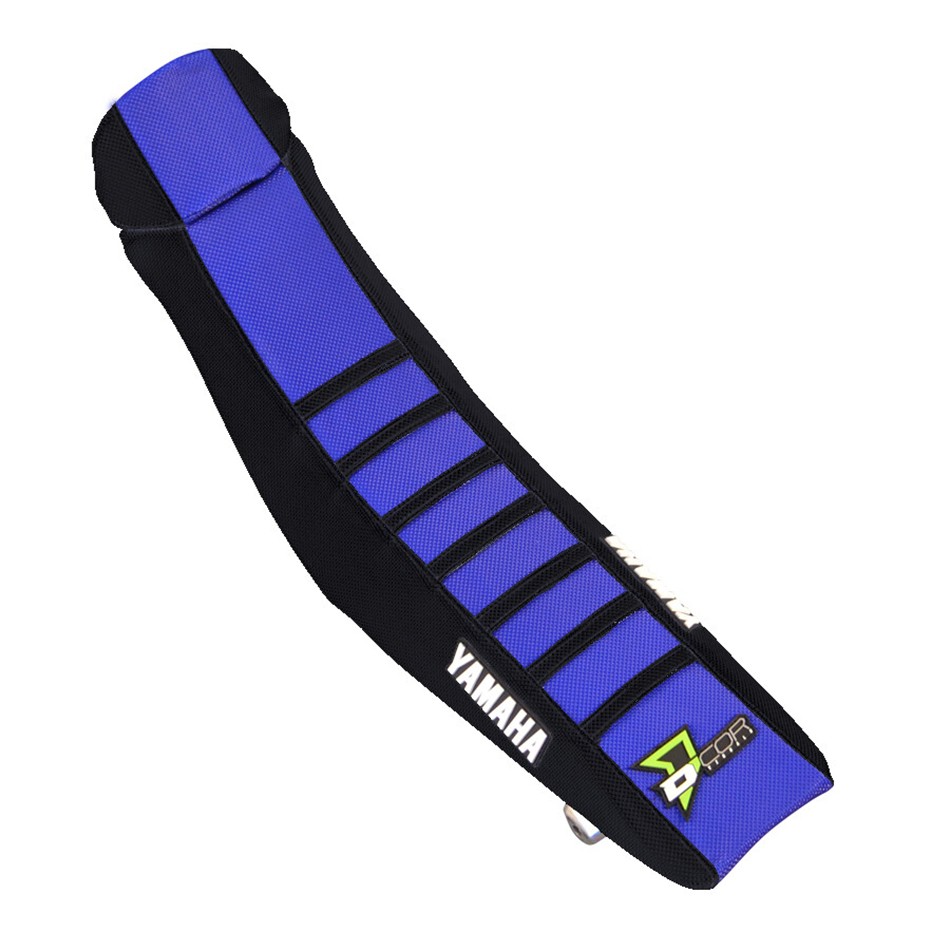 D-COR  Seat Cover Black/Blue Ribs Yamaha Yz65 2018-2021  30-50-066  fitment in