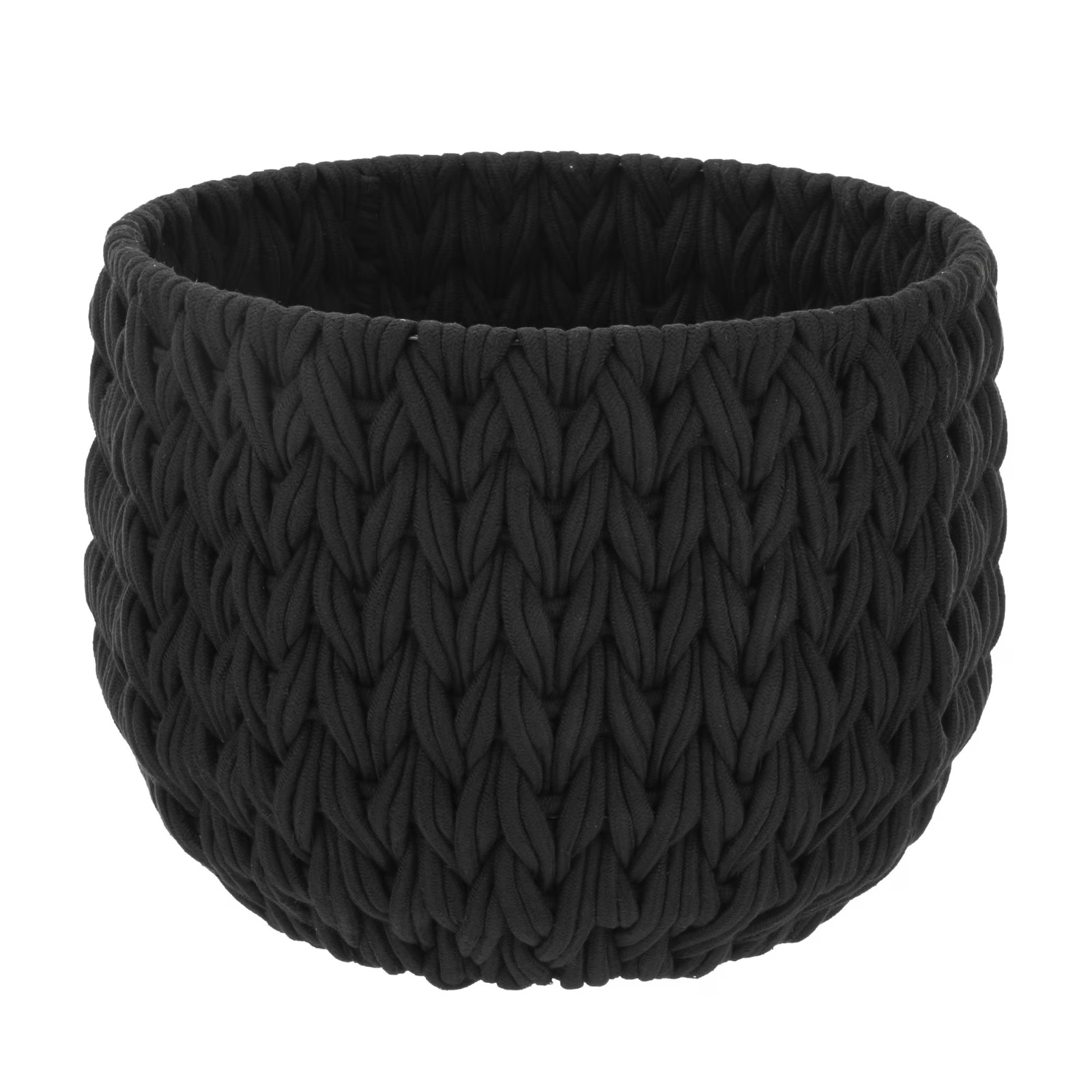 Better Homes & Gardens Closed Weave Polyester Black Decorative Storage Basket