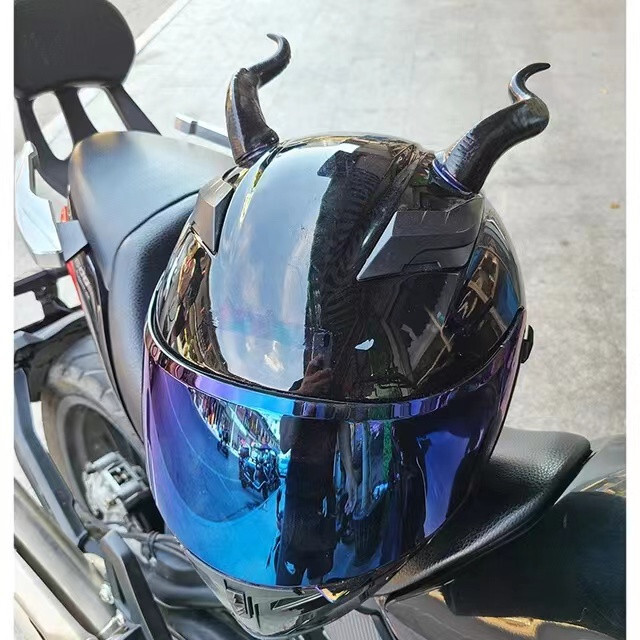 1 Pair Helmet Decoration Electric Devil Horn
