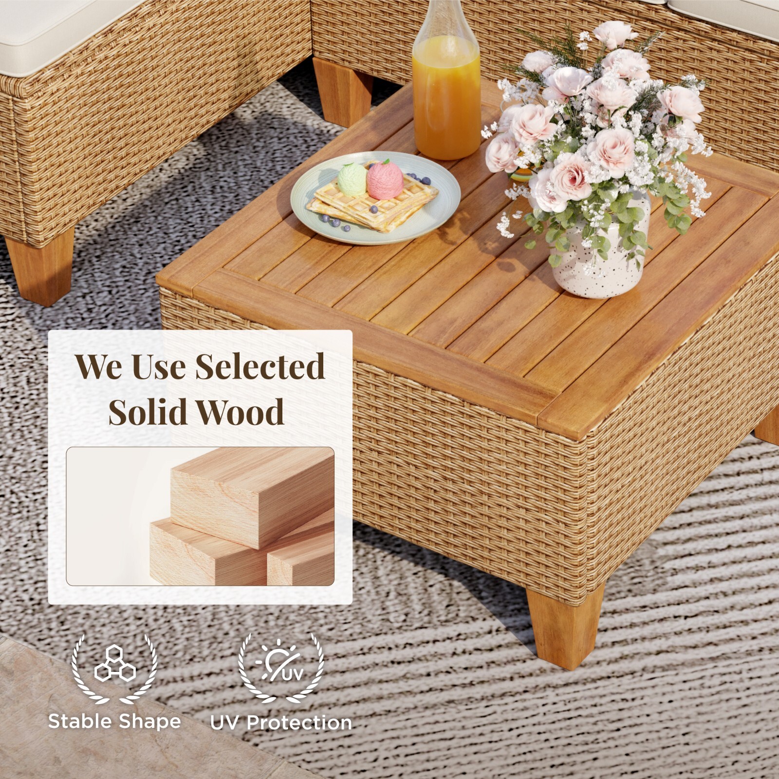 Outdoor Furniture Rattan Furniture Patio Conversation Set Outdoor Wicker Sofa