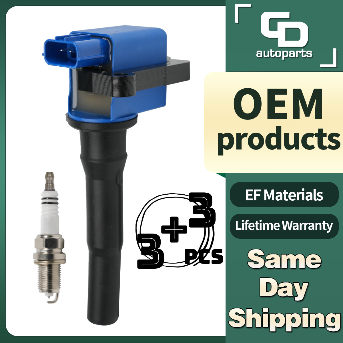 MD346383 Enhanced Ignition Coil + Plug for 1998-2011 Mitsubishi Minicab 0.7L L3