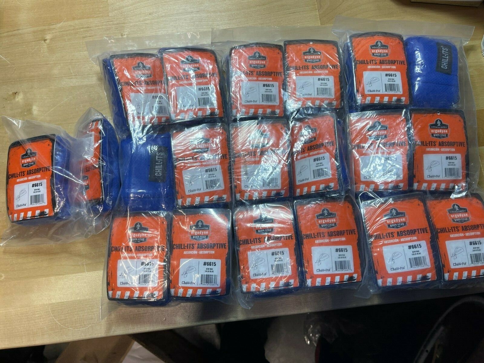 Qty 4  Tenacious Ergodyne Work Gear Chill-Its Absorptive Skull Cap BLUE LOT NEW