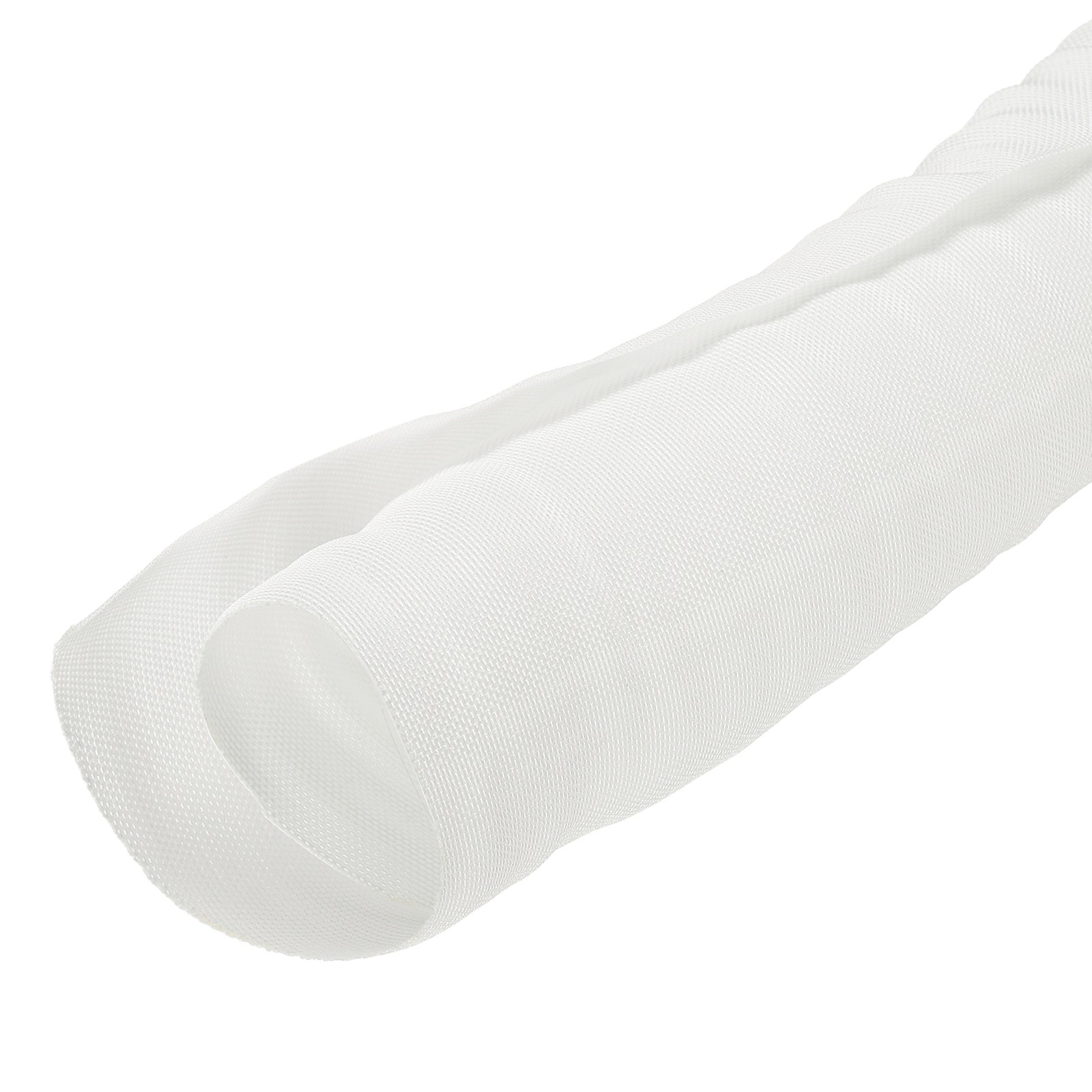Wire Split Braided Cable Management Sleeve, White (2" - 10 Feet)