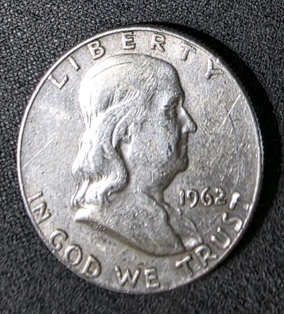 1962 D Franklin Half Dollar Coin Silver
