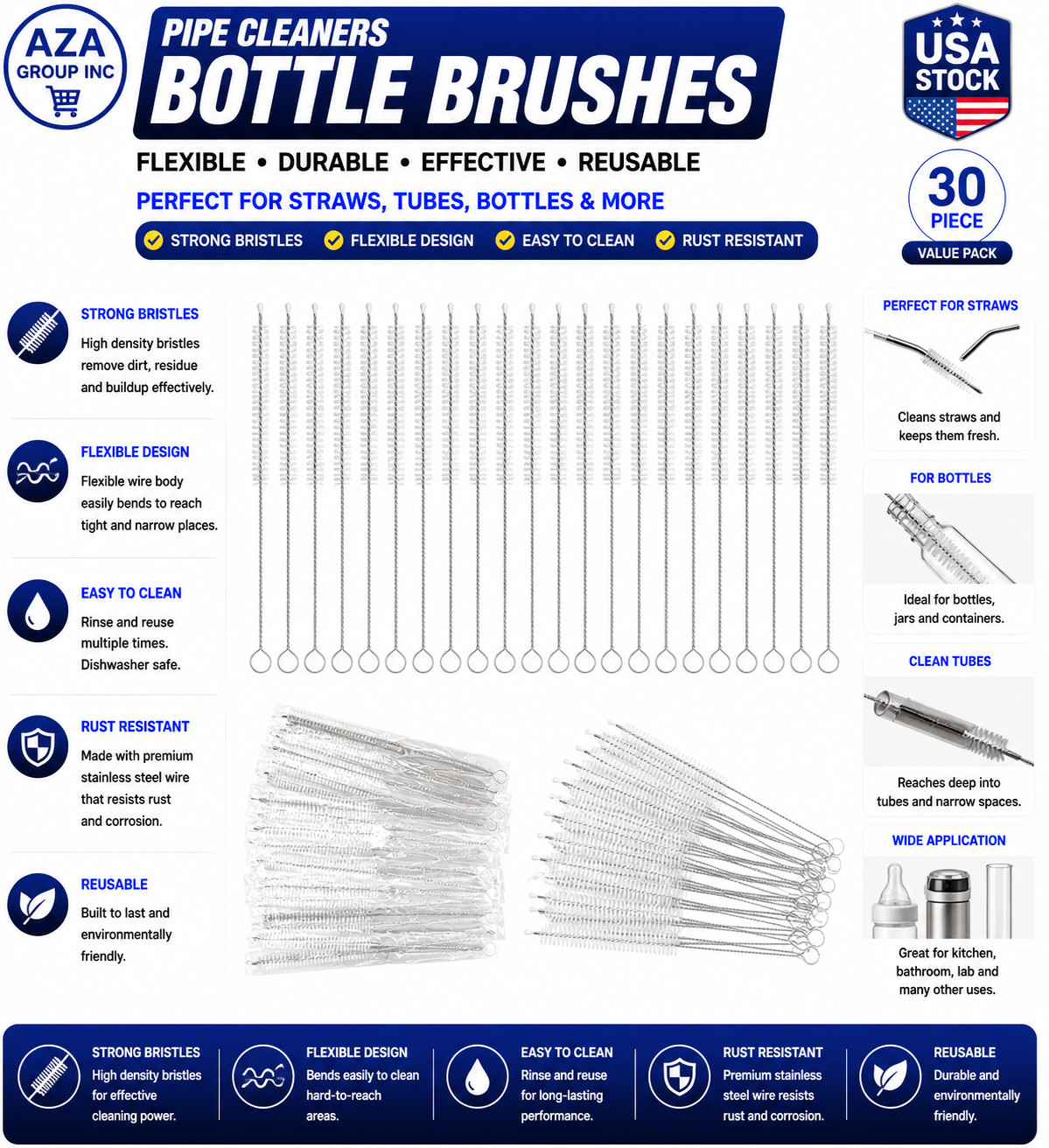 50 Pcs Tracheostomy Cleaning Brushes Trach Brush Nylon Bristle Tracheostomy B...