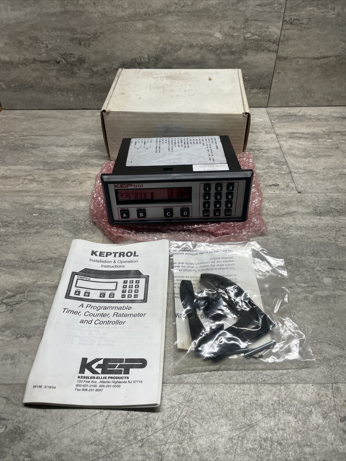 KEP Kessler Eliis Products KP8A3A1A Electronic Counter, Version 1.7, New Old Stk