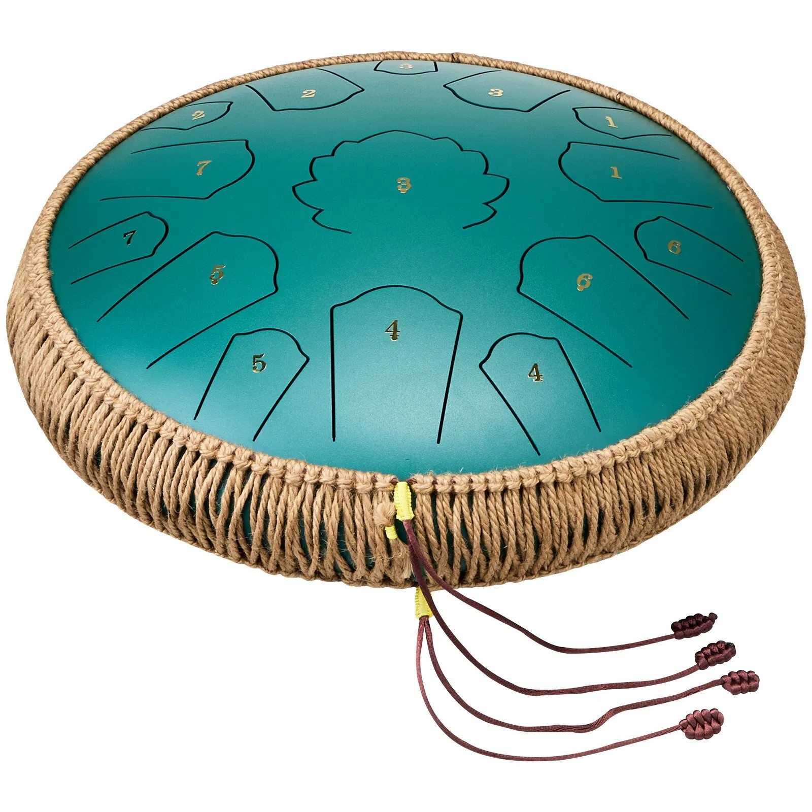 Steel Tongue Drum, 14 in & 15 Notes, Rain Drum for Outside Garden, D Major Key,