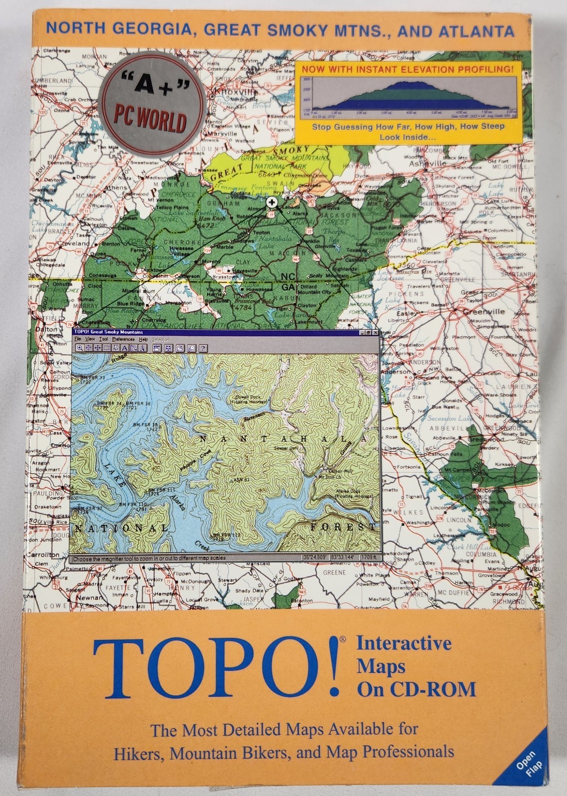 N. Georgia Smoky Mountains ATL  TOPO Interactive Maps On CD-ROM WIN 3.1 95 98 NT