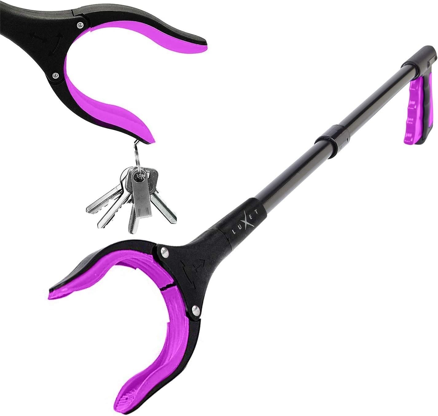 Grabber Reacher Tool - 2 Pack - Latest Version Long 19/32 Inch Foldable Pick ...