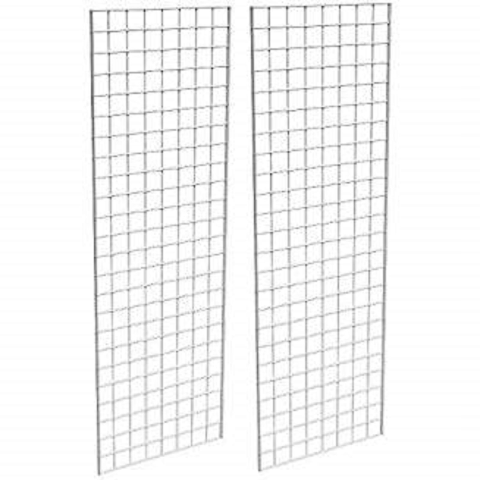 Only Hangers Commercial Grid Panels, 2' x 6' White (Pack of 2)