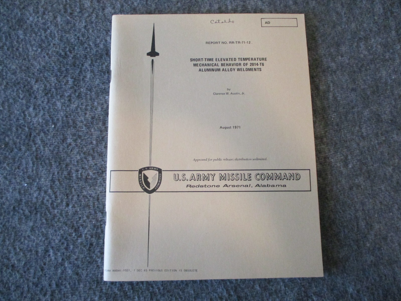 NASA SPACE SHUTTLE/VEHICLE SPECS METALS/MATERIALS/TESTING REPORTS/RESULTS 71-73