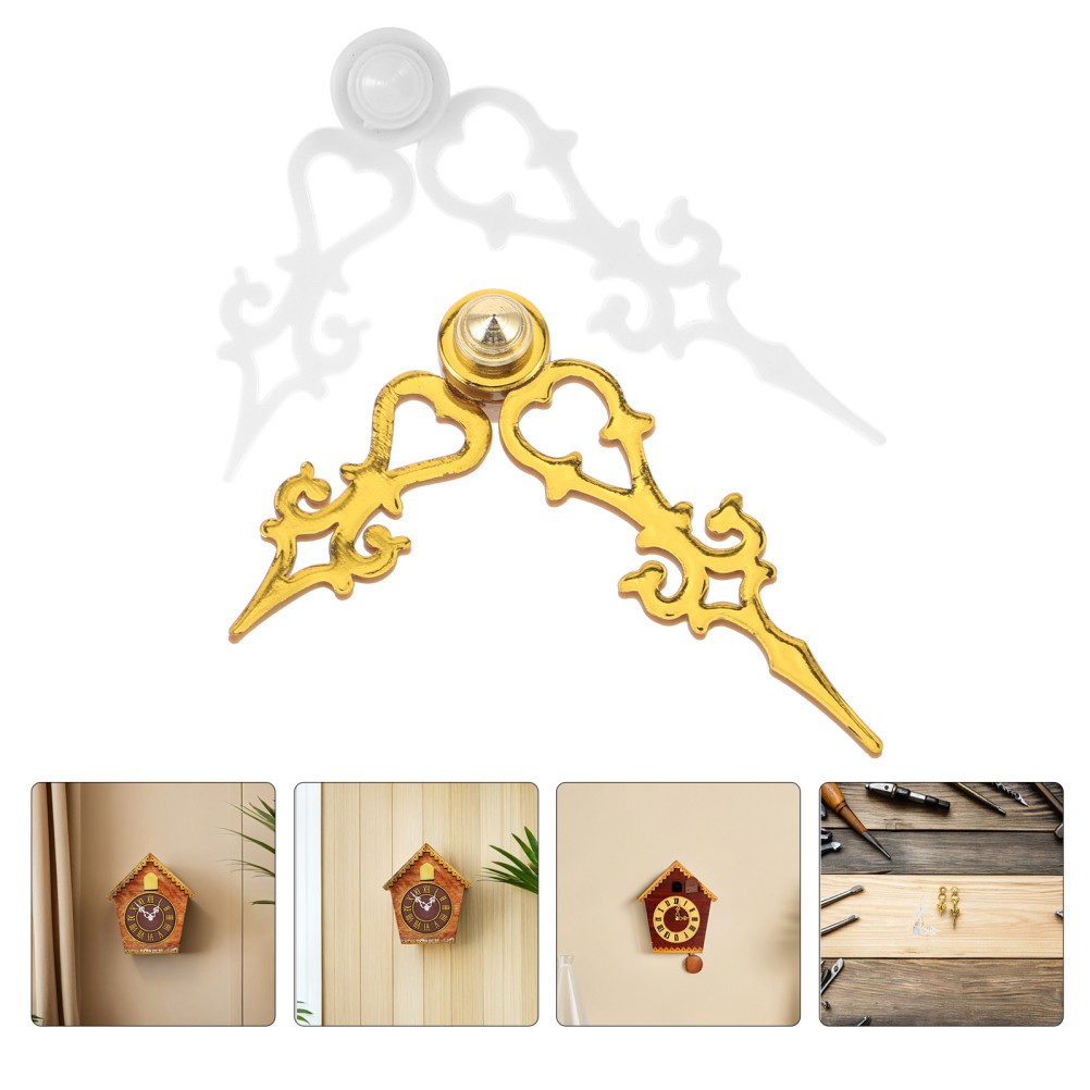 2 Sets Cuckoo Clock Wall Pointers Building Tools Parts Replacement