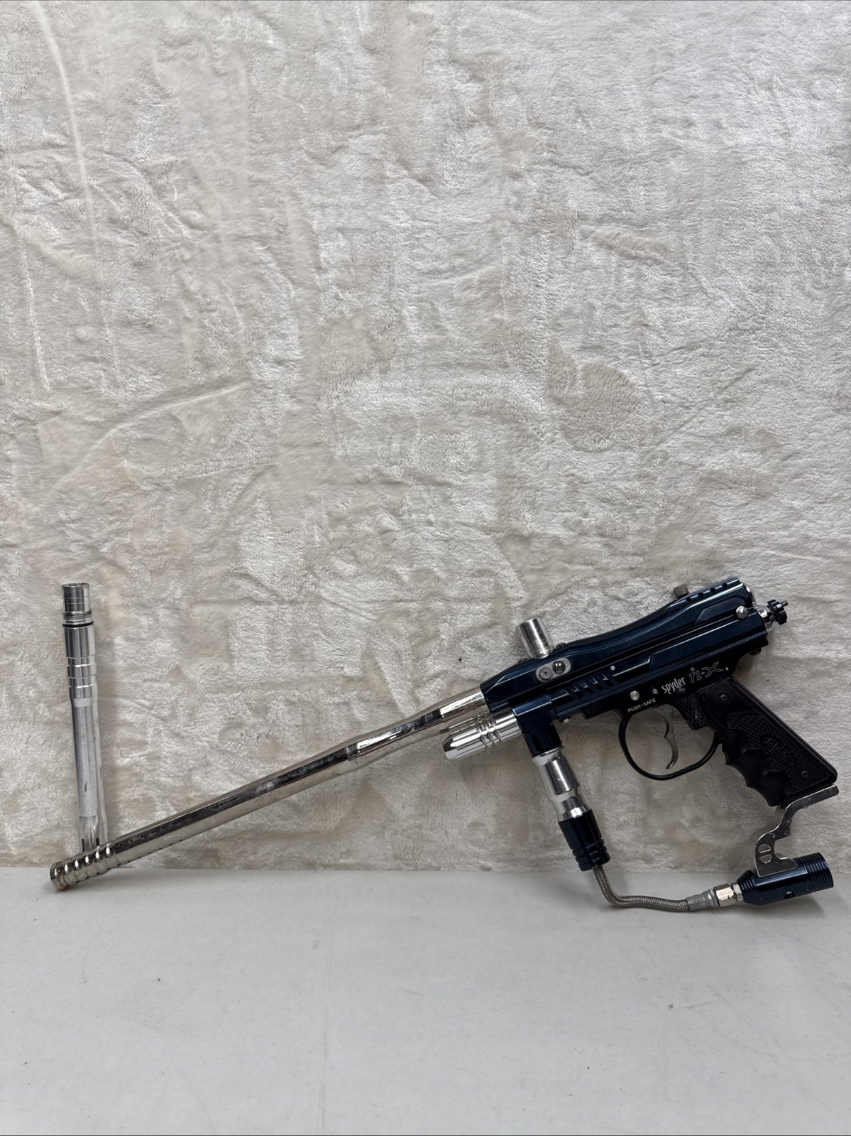 Spyder TL-X Paintball Marker, Blue with Spare Barrel