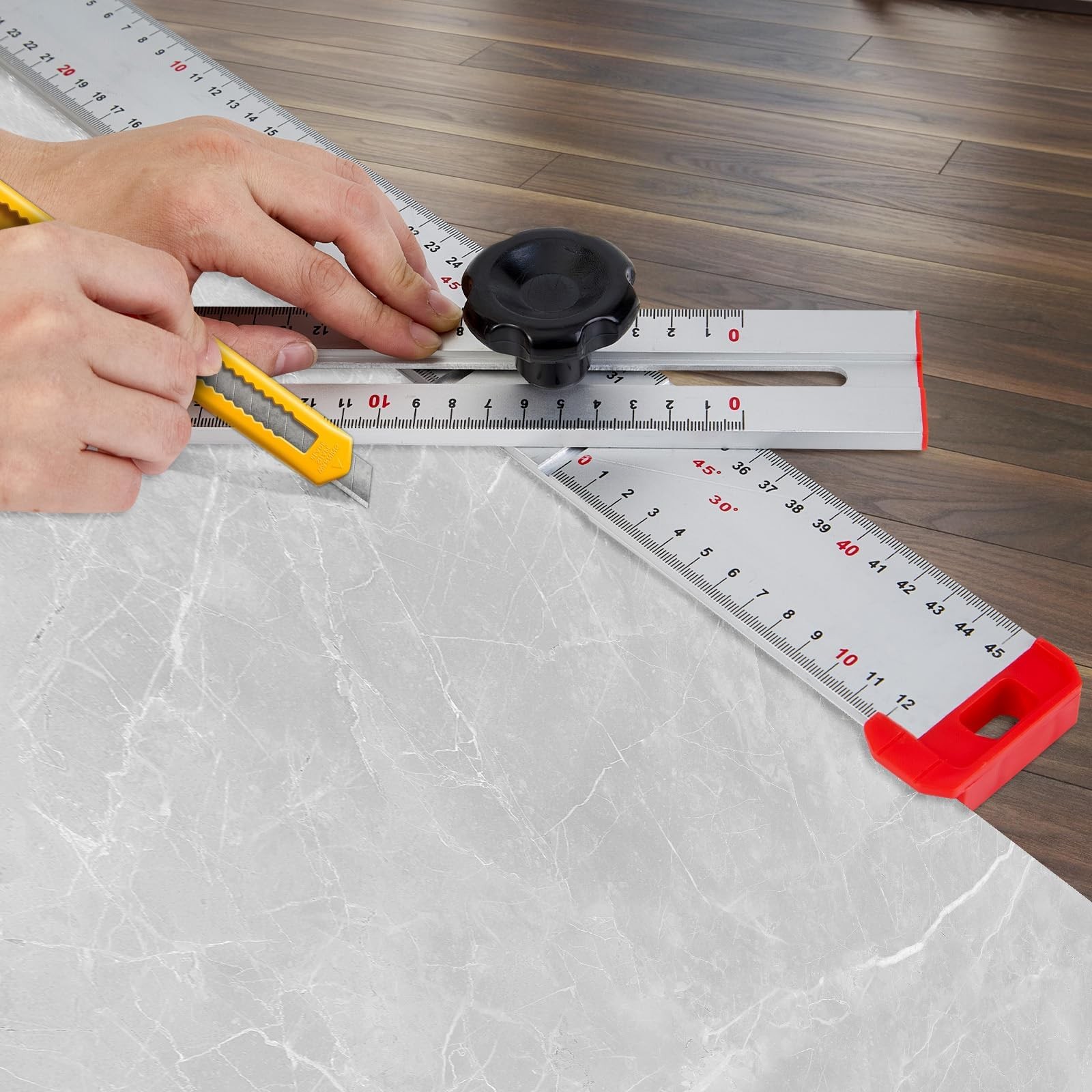 Adjustable Drywall T-Square Tool - Aluminum - for Layout and Marking - Features