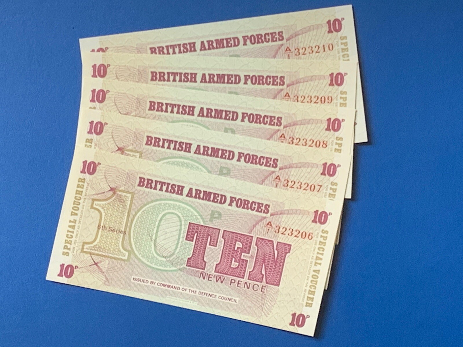 BRITAIN. COLD WAR 10p ARMED FORCES SPECIAL VOUCHER. ISSUED 1972 -:- UNCIRCULATED