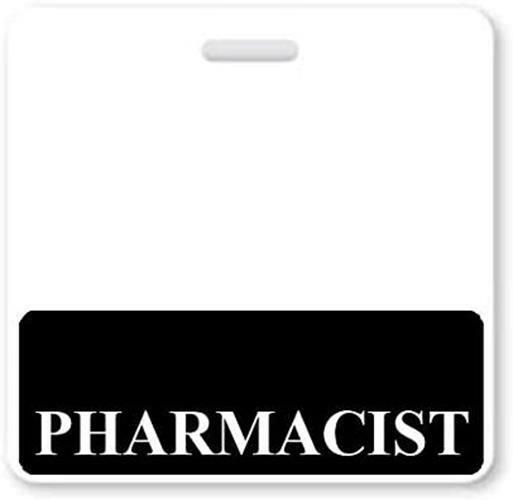 PHARMACIST Badge Buddy - Horizontal - ID Card Buddies for Pharmacists