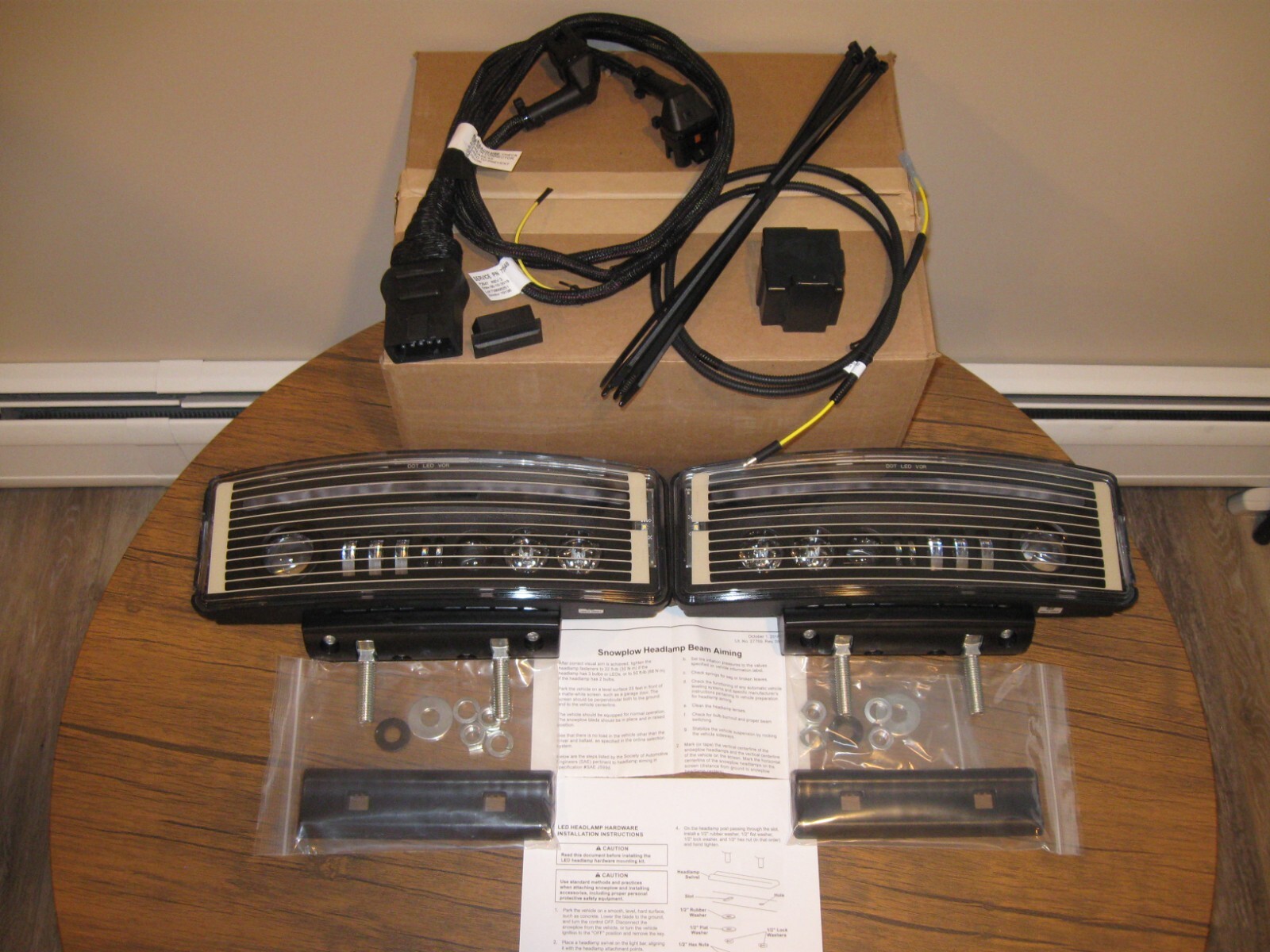 WESTERN FISHER SNOWEX OEM LED SNOW PLOW SIDE LIGHT KIT ONLY & MOUNTING HARDWARE