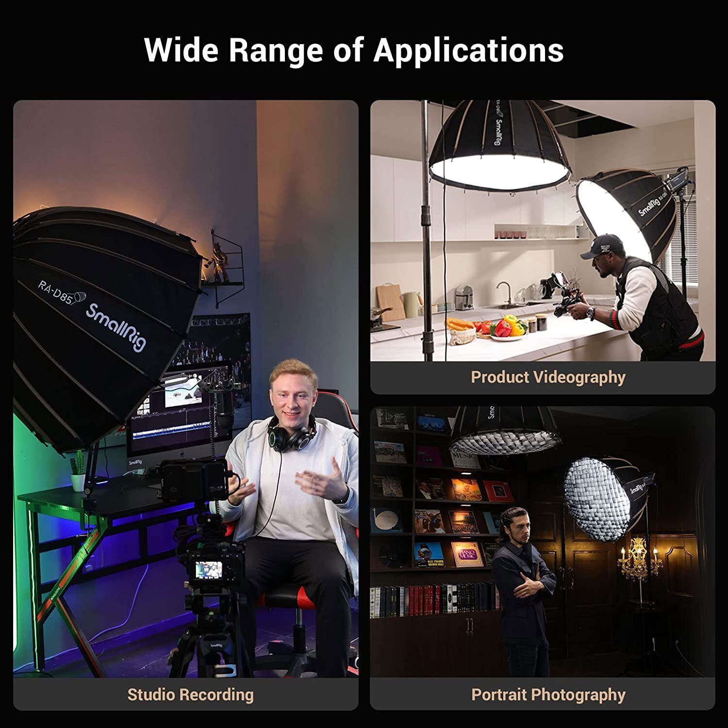 SmallRig RA-D85 Parabolic Softbox, 85 cm Quick Release Parabolic Softbox 3586