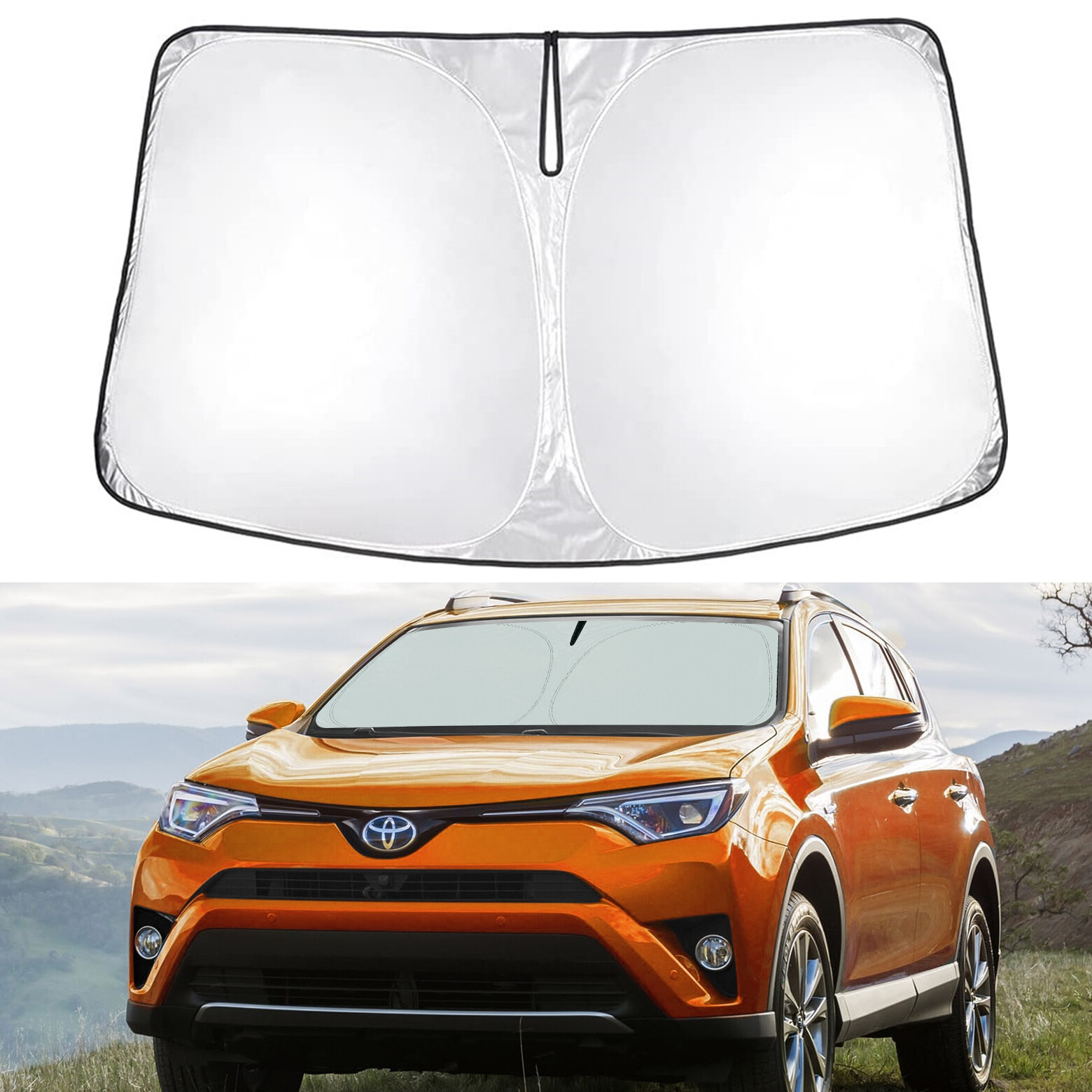 Custom Fit For Toyota RAV4 2013-2018 Car Windshield Sun Shade Front Shield Cover