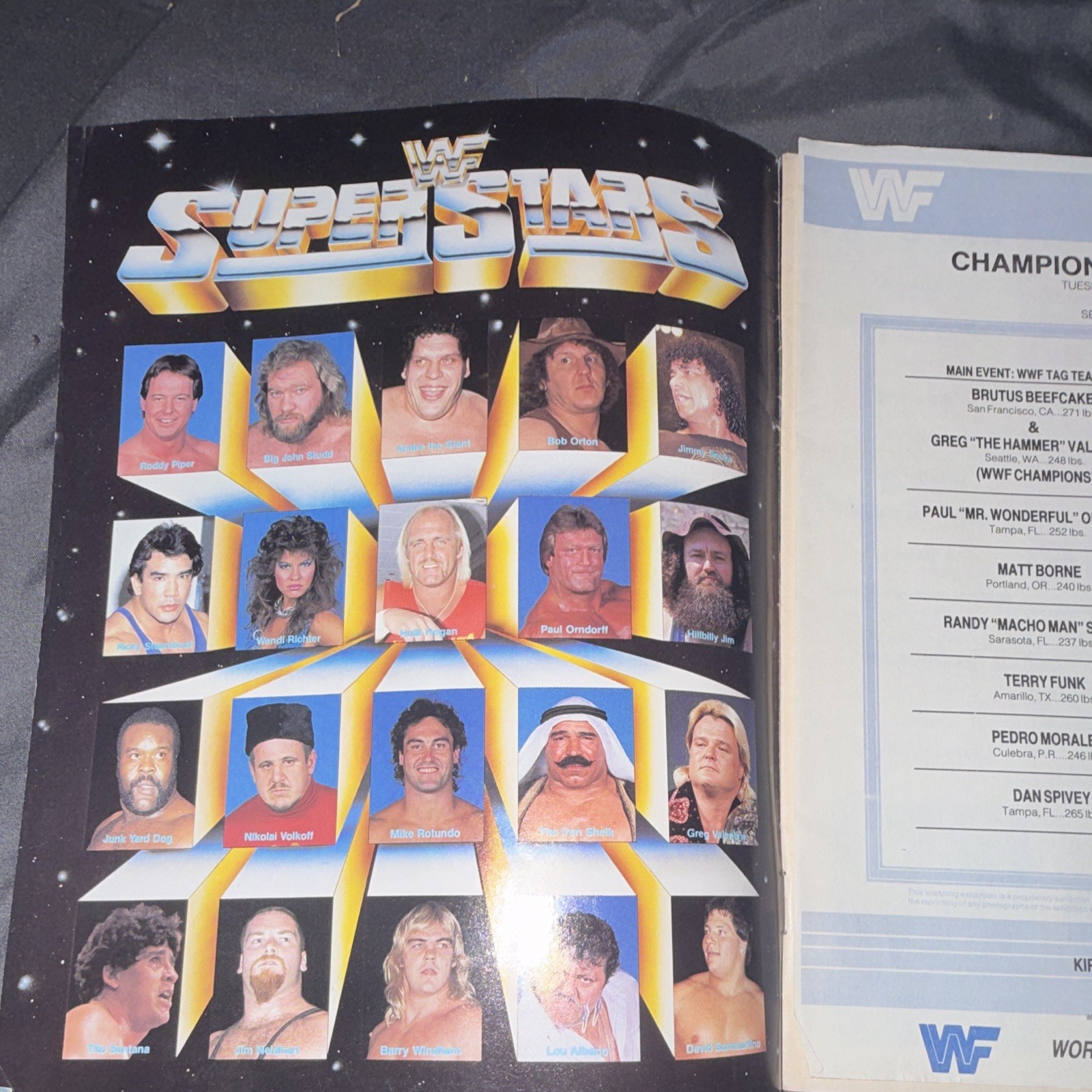 WWF Program Vol. 128 Hulk Hogan A Fighting Champion 1985 Kingdome