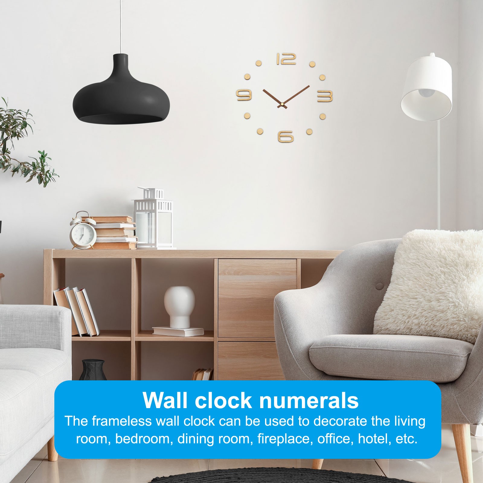 Wooden Clock Numbers Kit,for Clock Replacement, Arabic Numerals