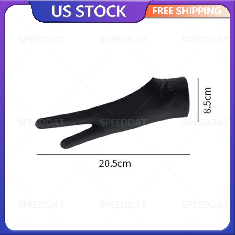 1Pack Two Finger Anti-fouling Glove Drawing & Pen Graphic Tablet Pad For Artist