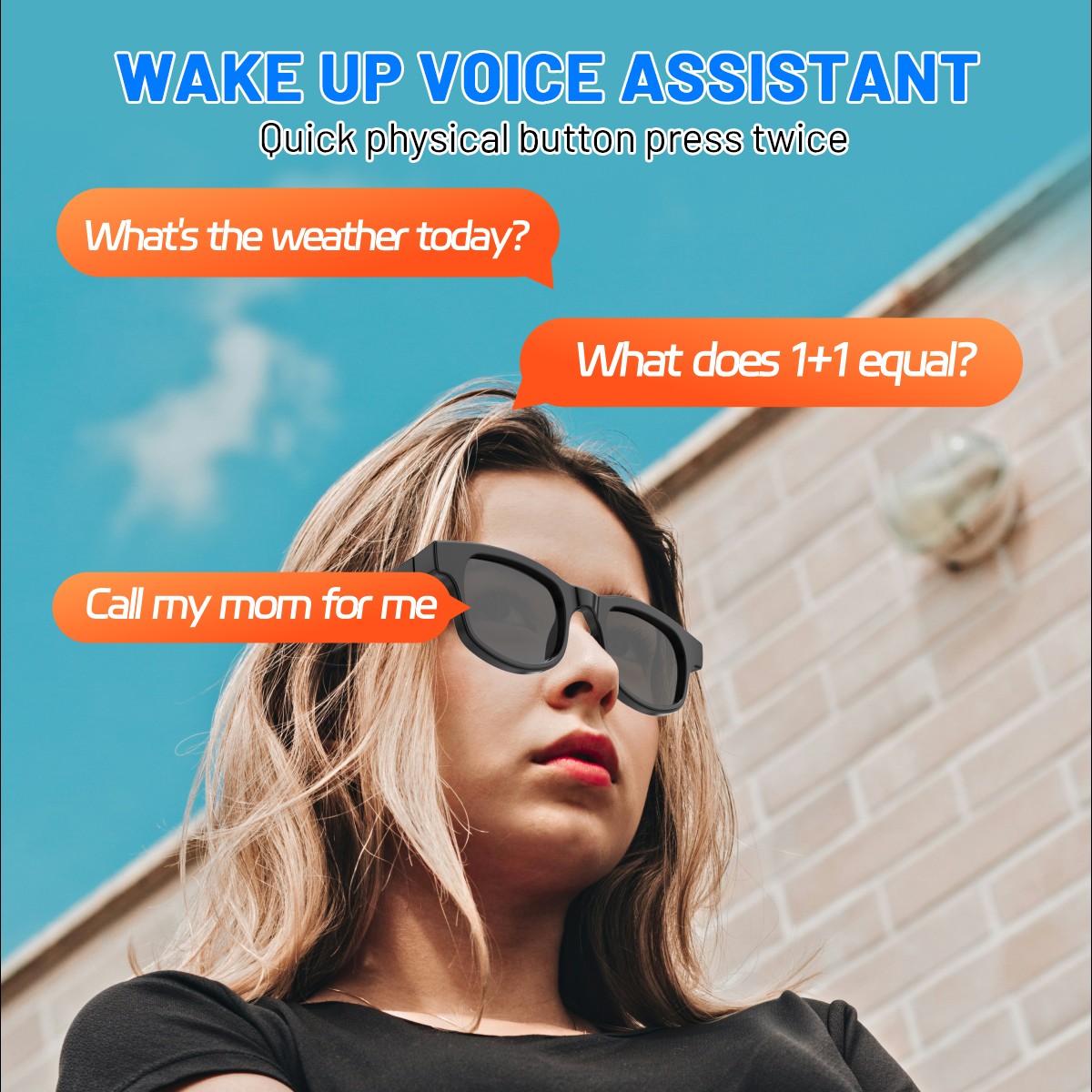 Bluetooth 5.4 Sunglasses Wireless Headphones Touch Stereo Speaker Smart Glasses