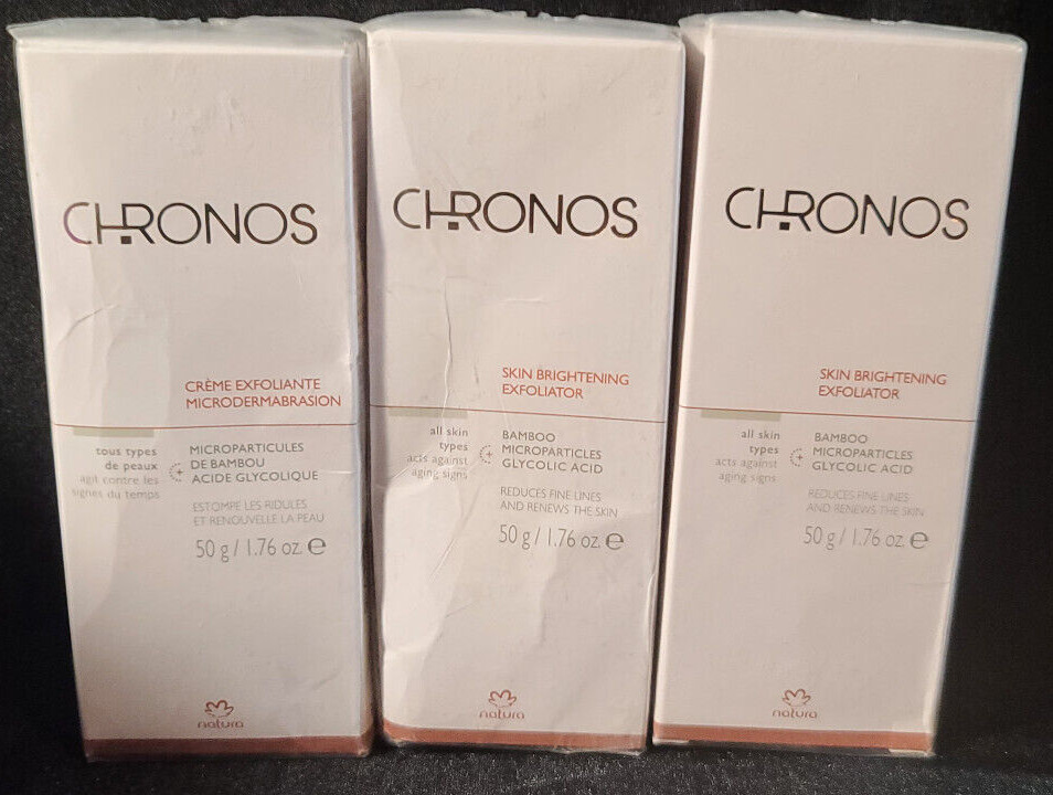 ❤Best $ Lot 3X❤ Natura Chronos Skin Brightening Exfoliator Glycocli Acid 1.76oz❤