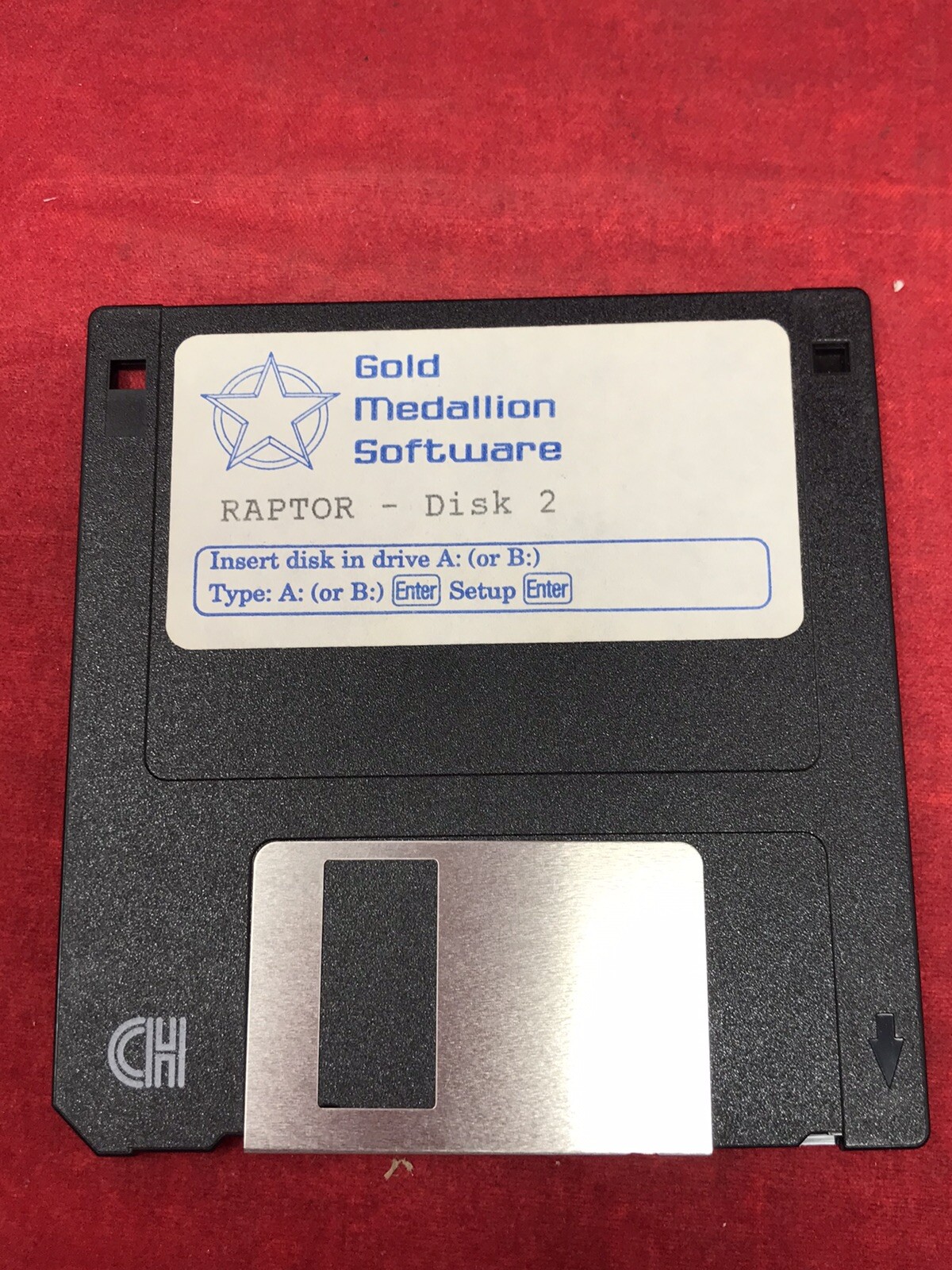 Gold Medallion Software - RAPTOR on 3.5" Disk Vintage Video Game