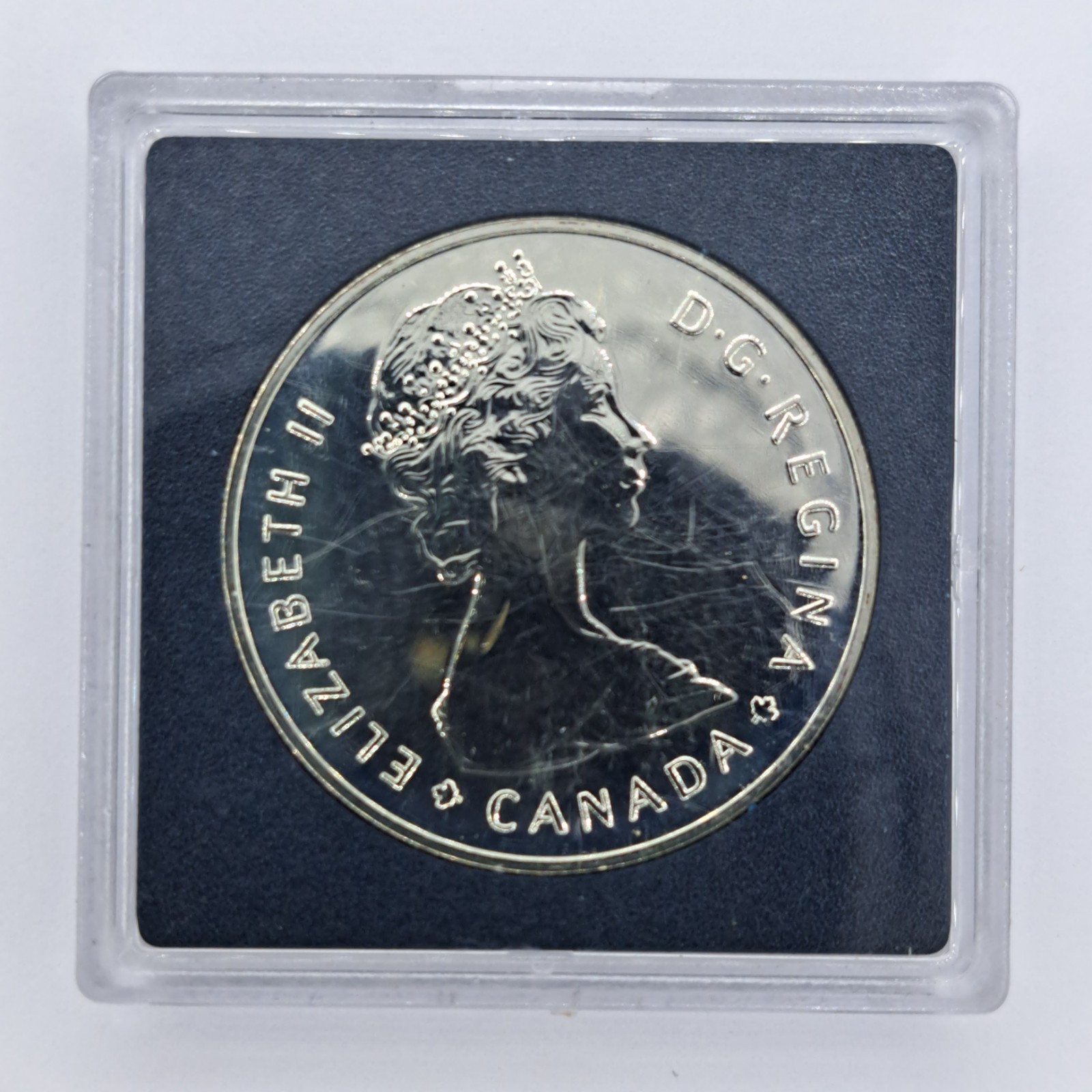 1985 Canada Deep Cameo Proof Silver Dollar Moose In Square Capsule #SA14
