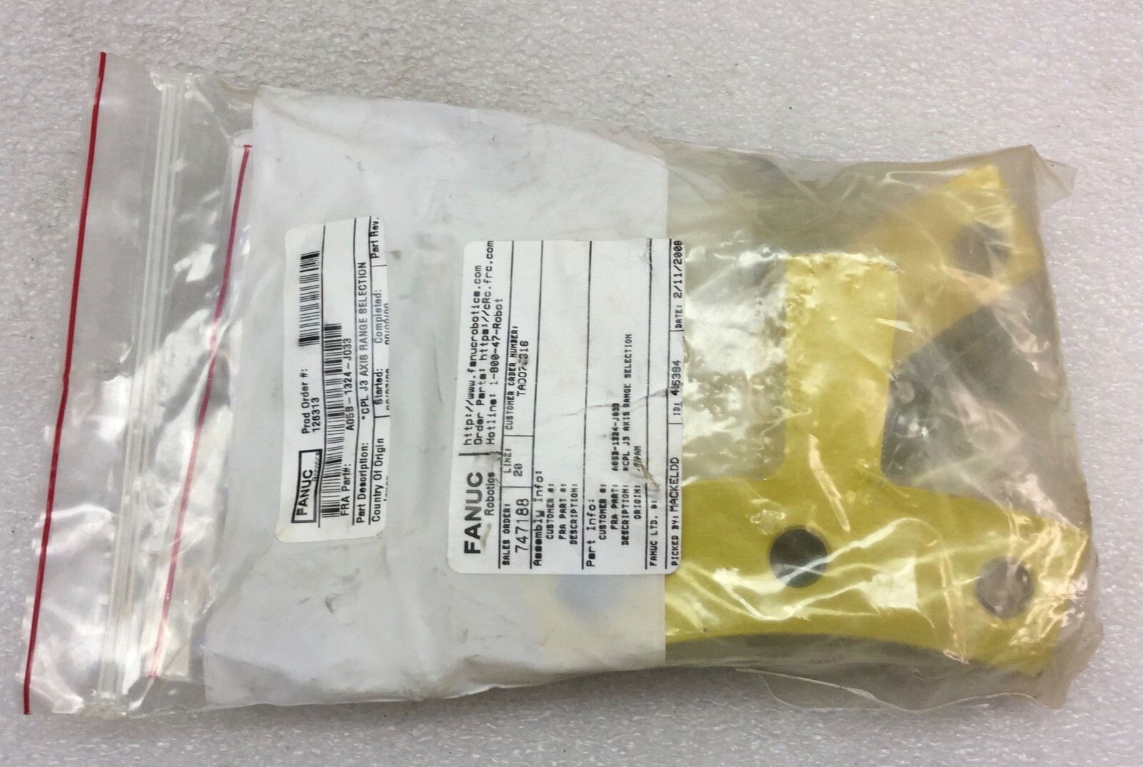 FANUC ROBOTICS MODEL A05B-1324-J033 CPL J3 AXIS RANGE STOPPER NEW IN PKG