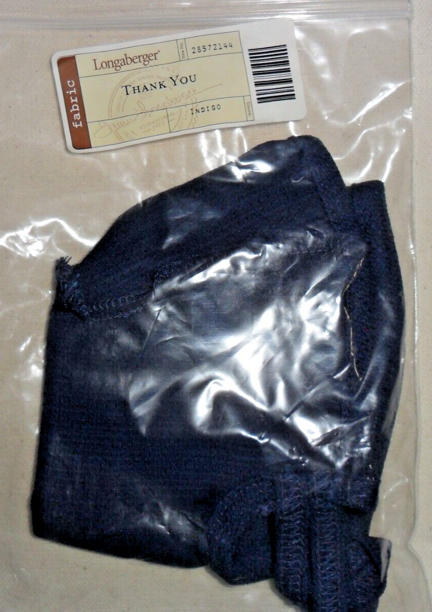Longaberger 2004 Thank You Basket Fabric Liner in Indigo #28572144 NEW