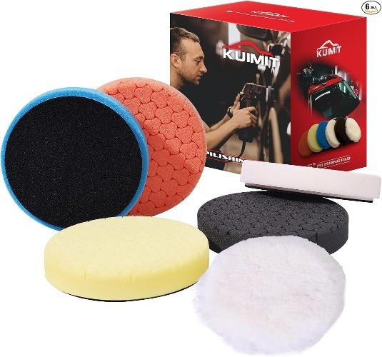 5" Buffing Polishing Pads, 6Pcs 5.6inch 125mm for 5 Inch Backing  Size: 5 inch