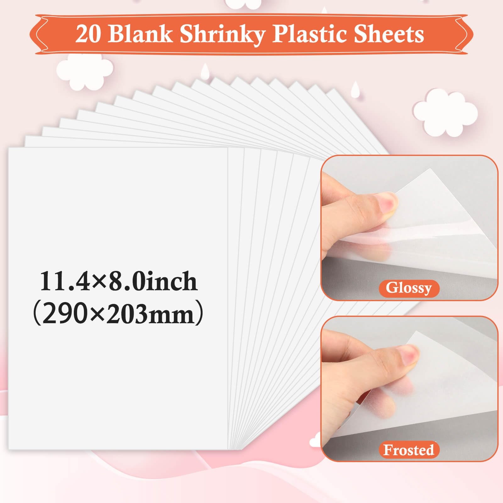 175 PCS Shrinky Plastic Sheets Kit, Including 20 Sheets Shrinky Art , Acrylic...