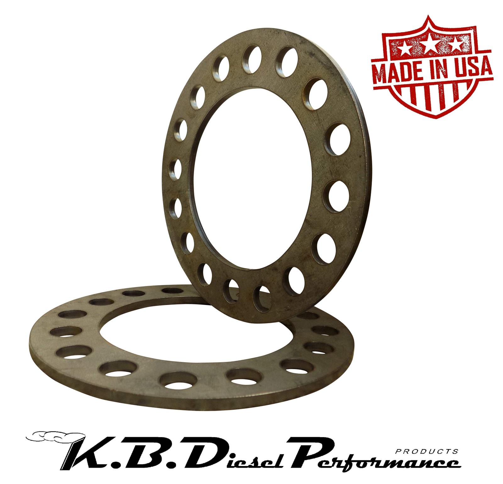 (2) 1/4" Steel Wheel Spacers for Chevy GMC Dodge Ford 8x6.5 SAE & 8x180 Metric