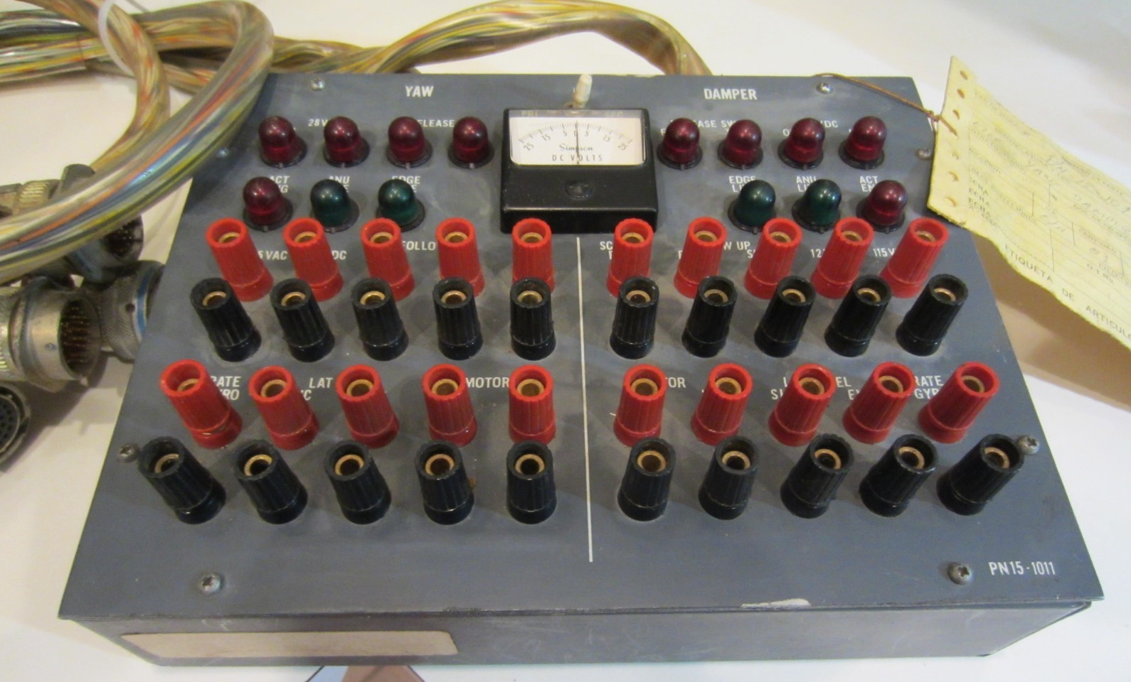 LEAR 25 YAW DAMPER TEST BOX AS PICTURED WITH CONNECTORS P/N 15-1011