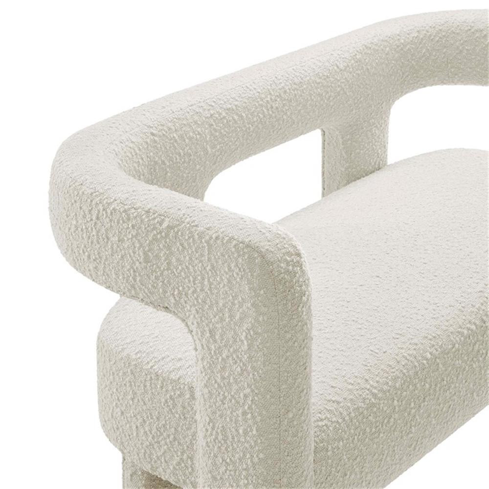 Modway Kayla Upholstered Modern Boucle Fabric Loveseat in Ivory