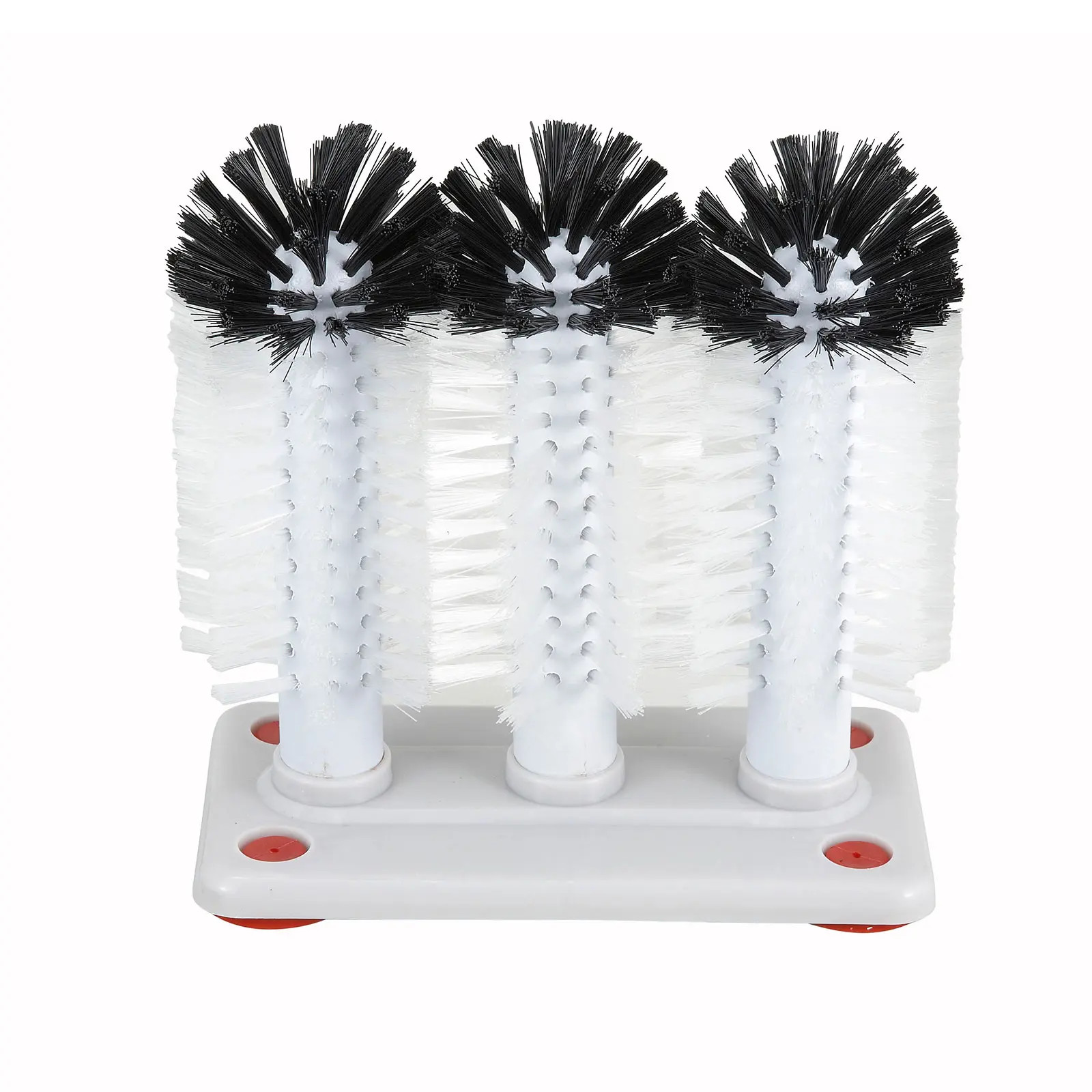 Winco GWB-3 3 Brush Glass Washer with Plastic Base
