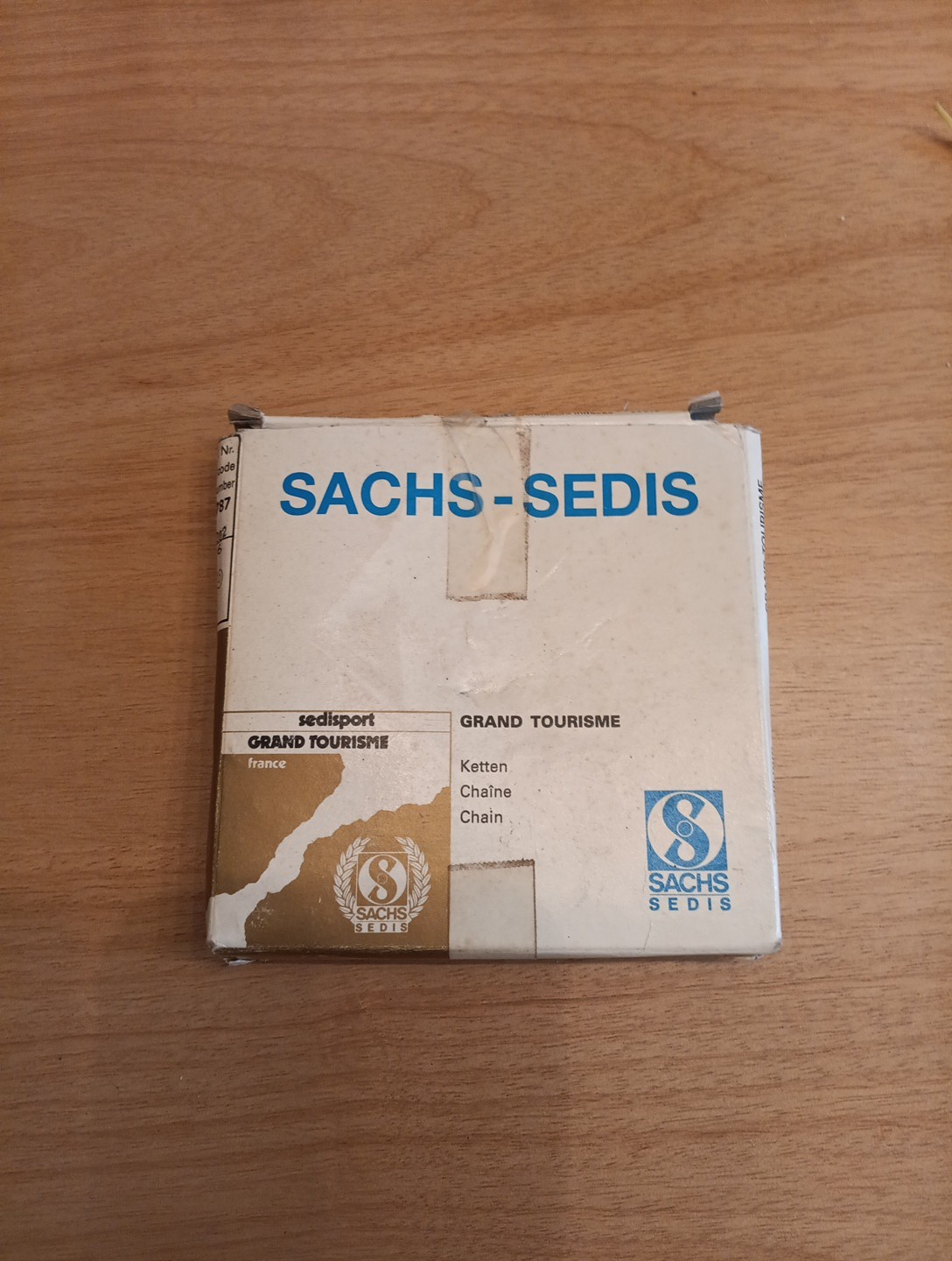 NOS Vintage Sachs-Sedis Grand Tourisme Gold 1/2 X 3/32 Chain