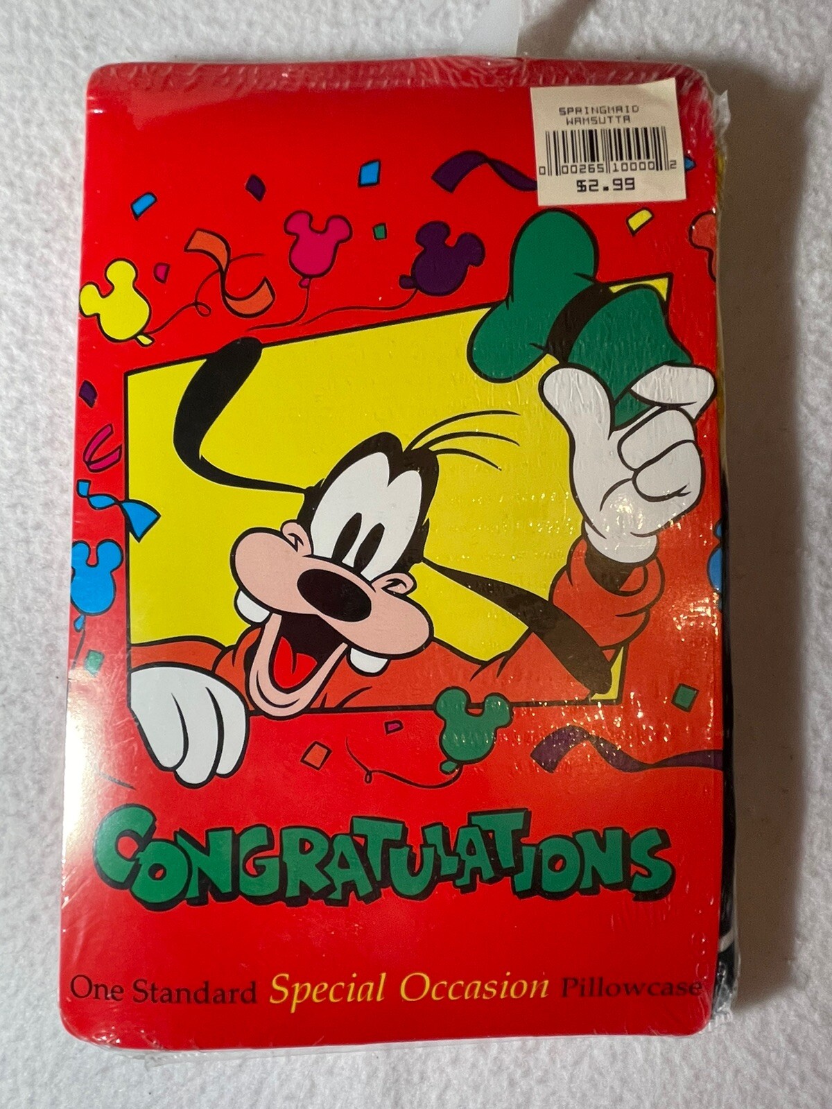 Congratulations One Standard Special Occasion Pillowcase for Mickey’s Kids.