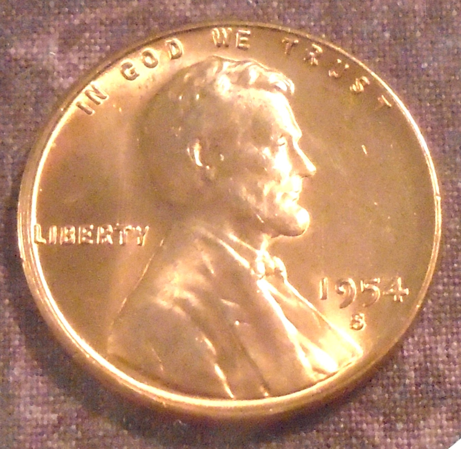 1954 S Wheat Cent BU Near FuLL RED BRILLIANT UNCIRCULATED Swirling Luster! Nice!