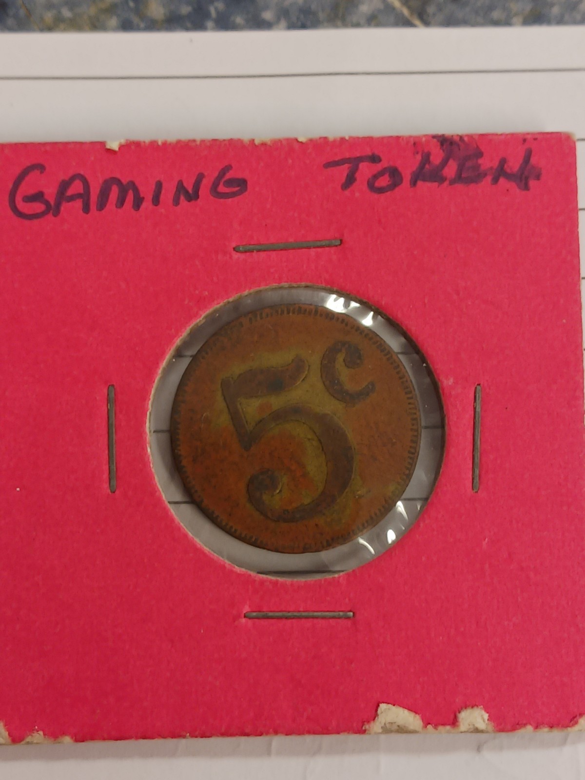 Gaming Token Vintage 5 C
