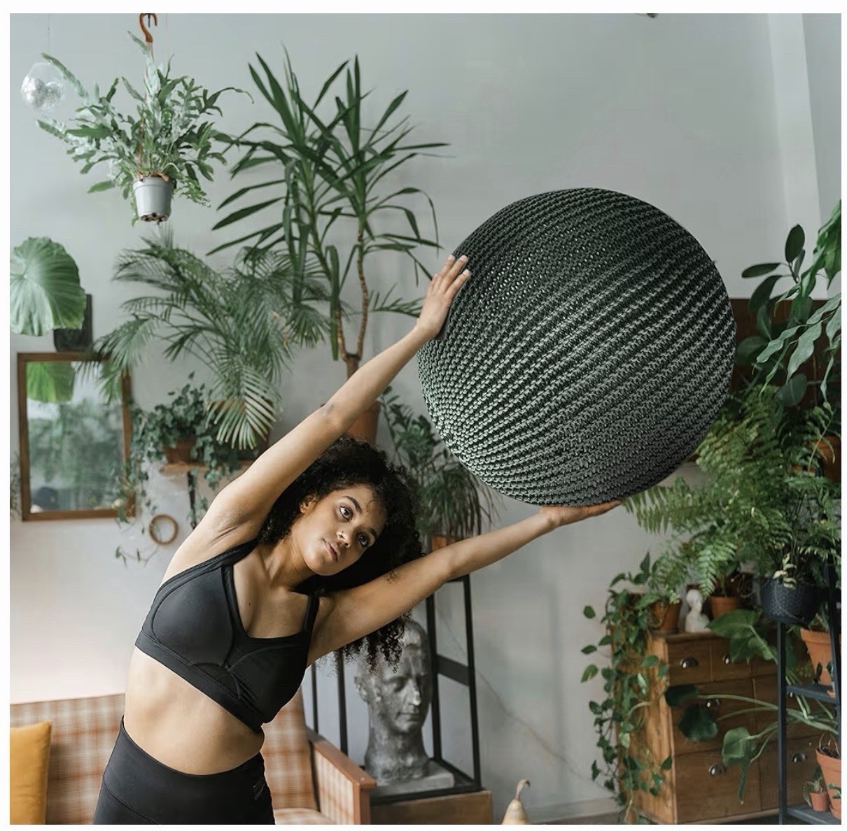 ART pinecone Yoga Ball Chair Cover 26” Balance Ball ,Birthing, Stability Fitness