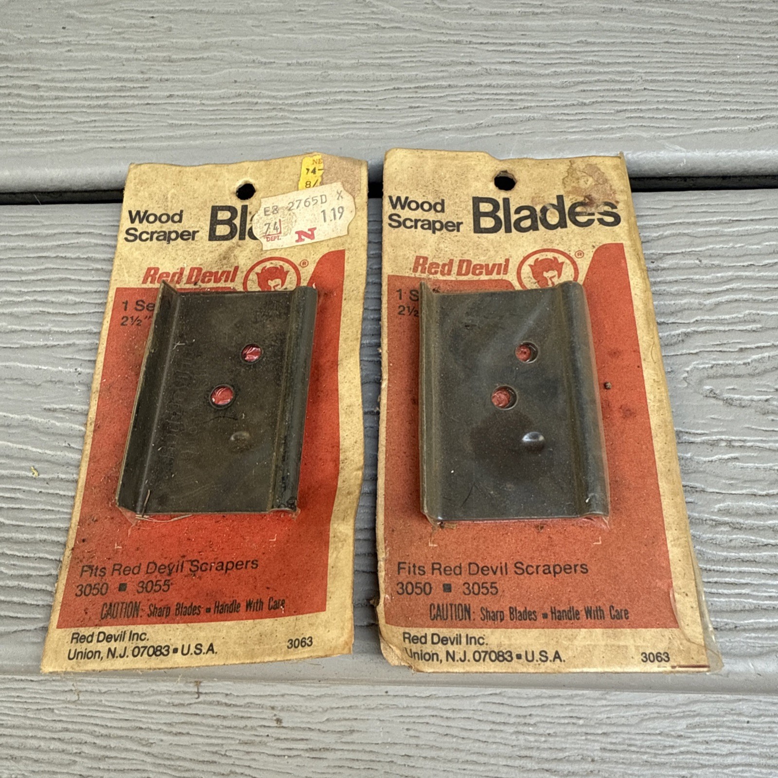 Red Devil 1 Set Wood Scraper 2-1/2" Blades NOS Tool For No. 3050 - 3055 USA Made