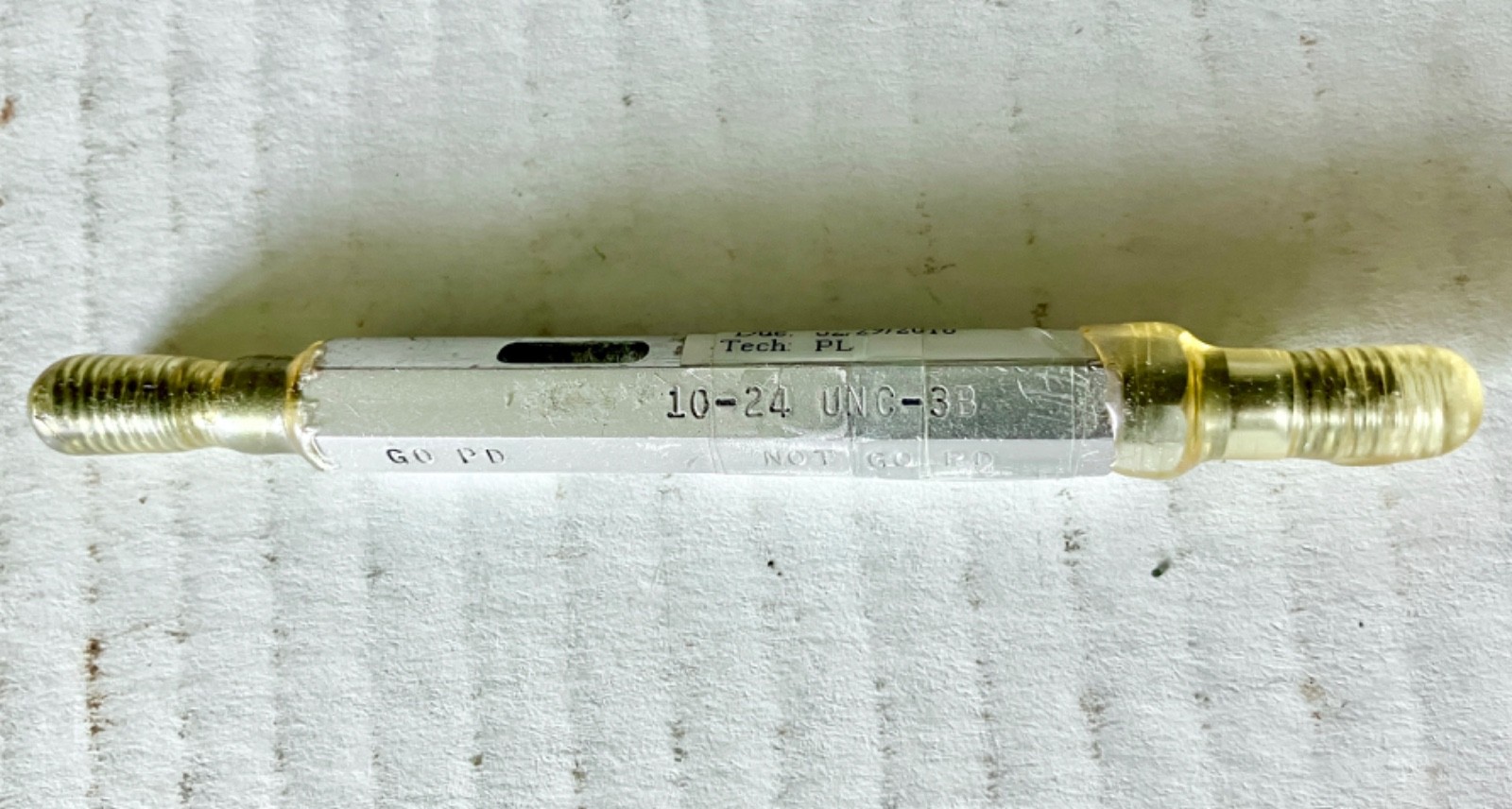 10-24 UNC-3B Thread Plug Gage Go .1629 No Go .1661