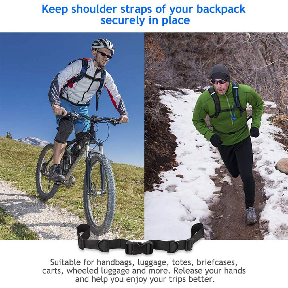 2PCS Adjustable Nylon Webbing Sternum Strap Backpack chest Harness Zipper Pulls