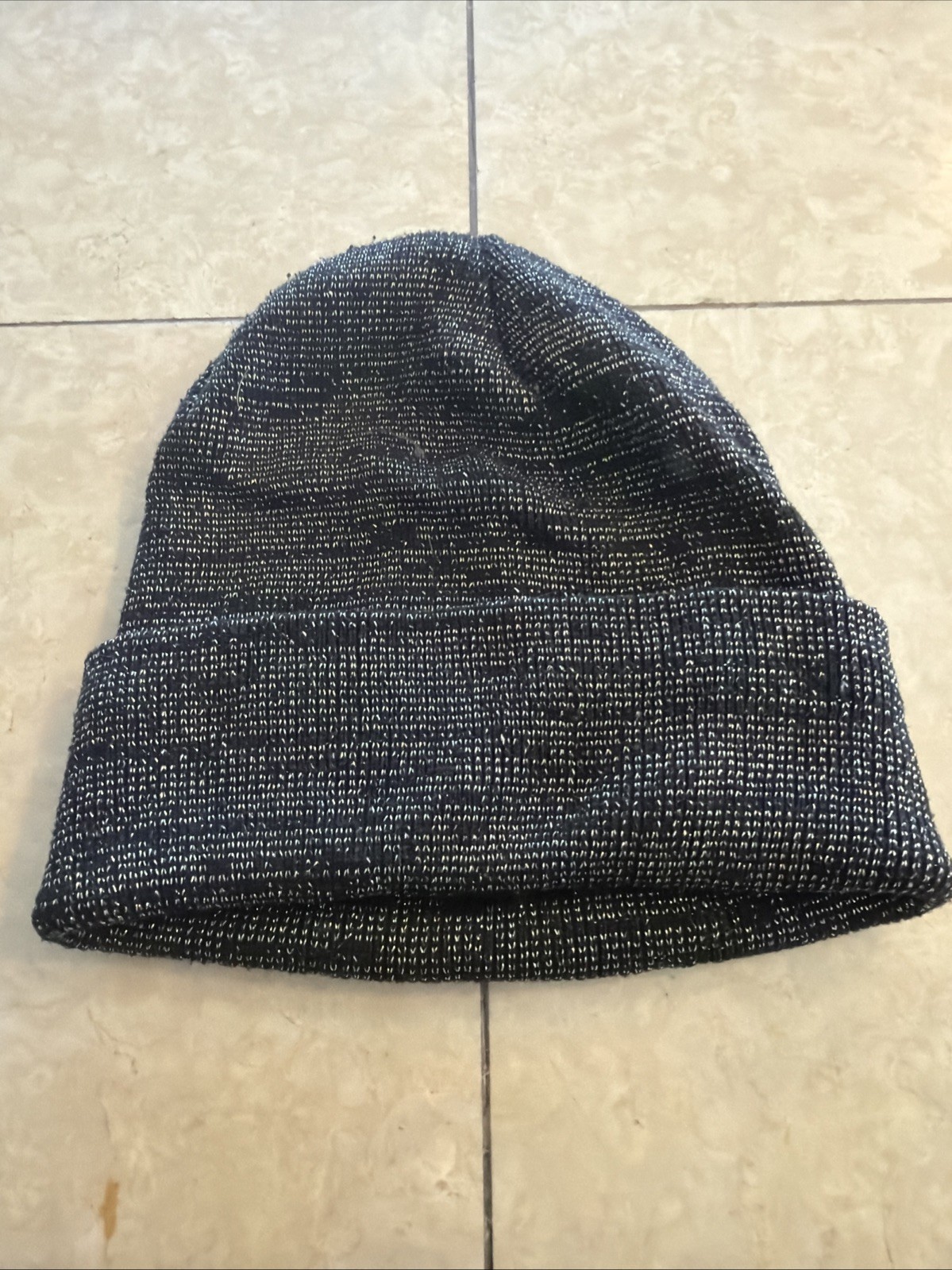 Unbranded Black And Silver Beanie One size Hat