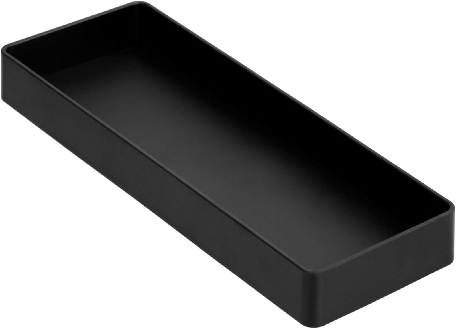 3 Piece Plastic Desk Organizer Tray Bundle Black Durable Hard Plastic